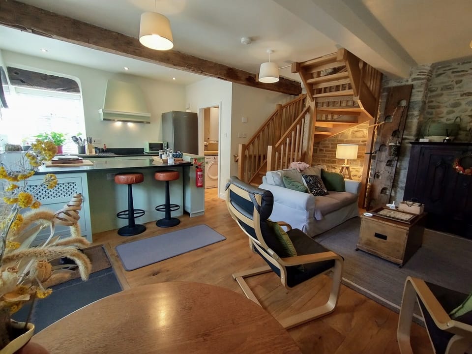 Spread out in the large open plan kitchen and lounge area.