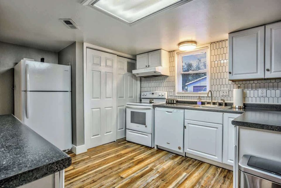 We have a complete kitchenware. We also have a refrigerator, microwave, stove, coffee maker, and many other items and appliances!