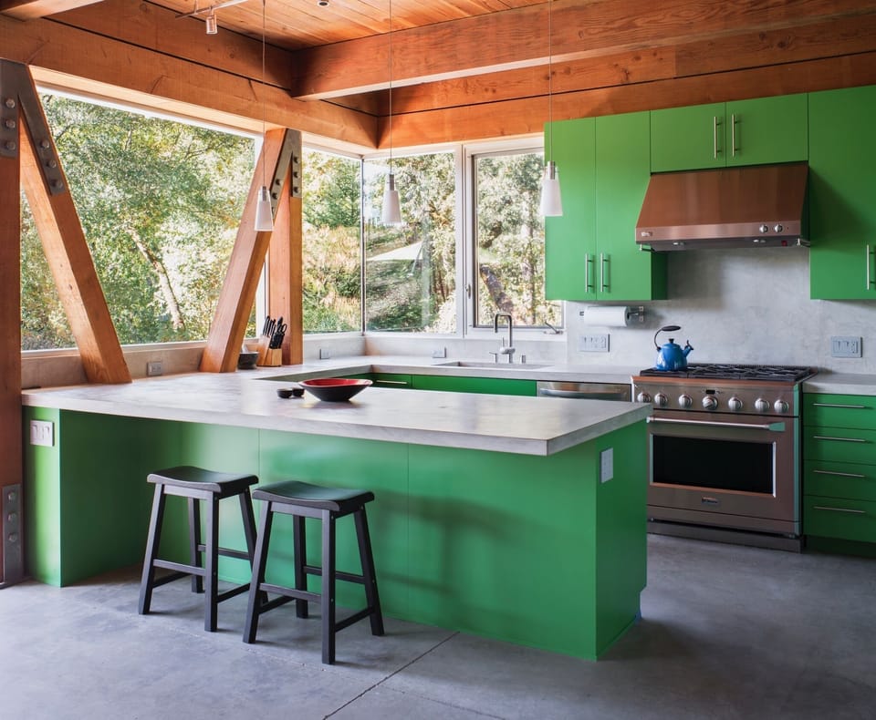 Kitchen with views.