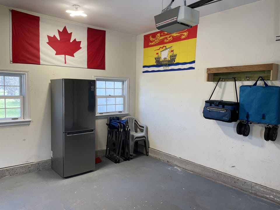Garage with extra fridge