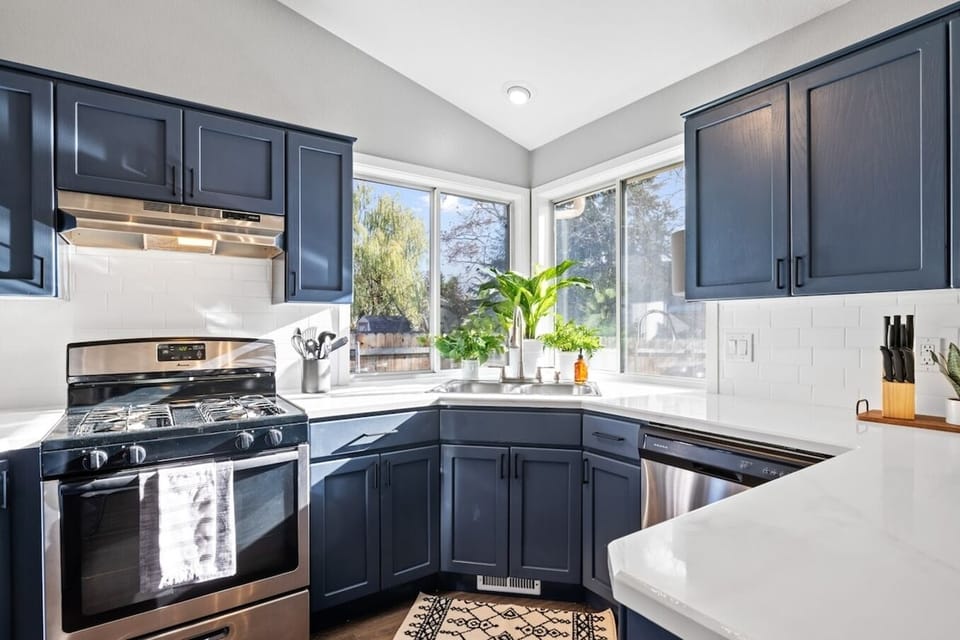 Newly remodeled kitchen including stainless steel appliances and all of basic necessities.
