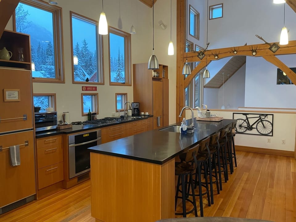 Everything you need and the seating you want for fun times in the Kitchen
