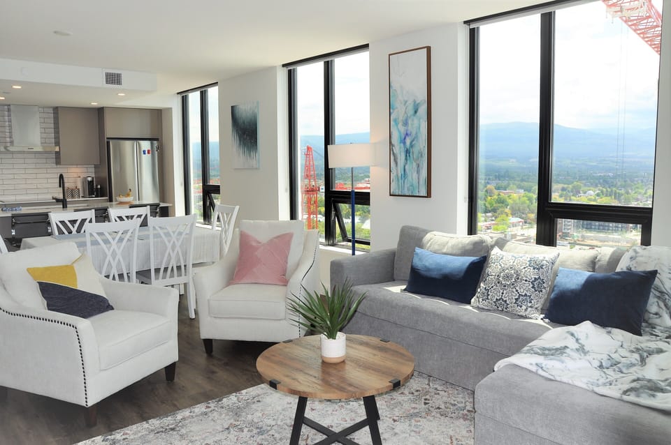 Looking at living room from balcony door