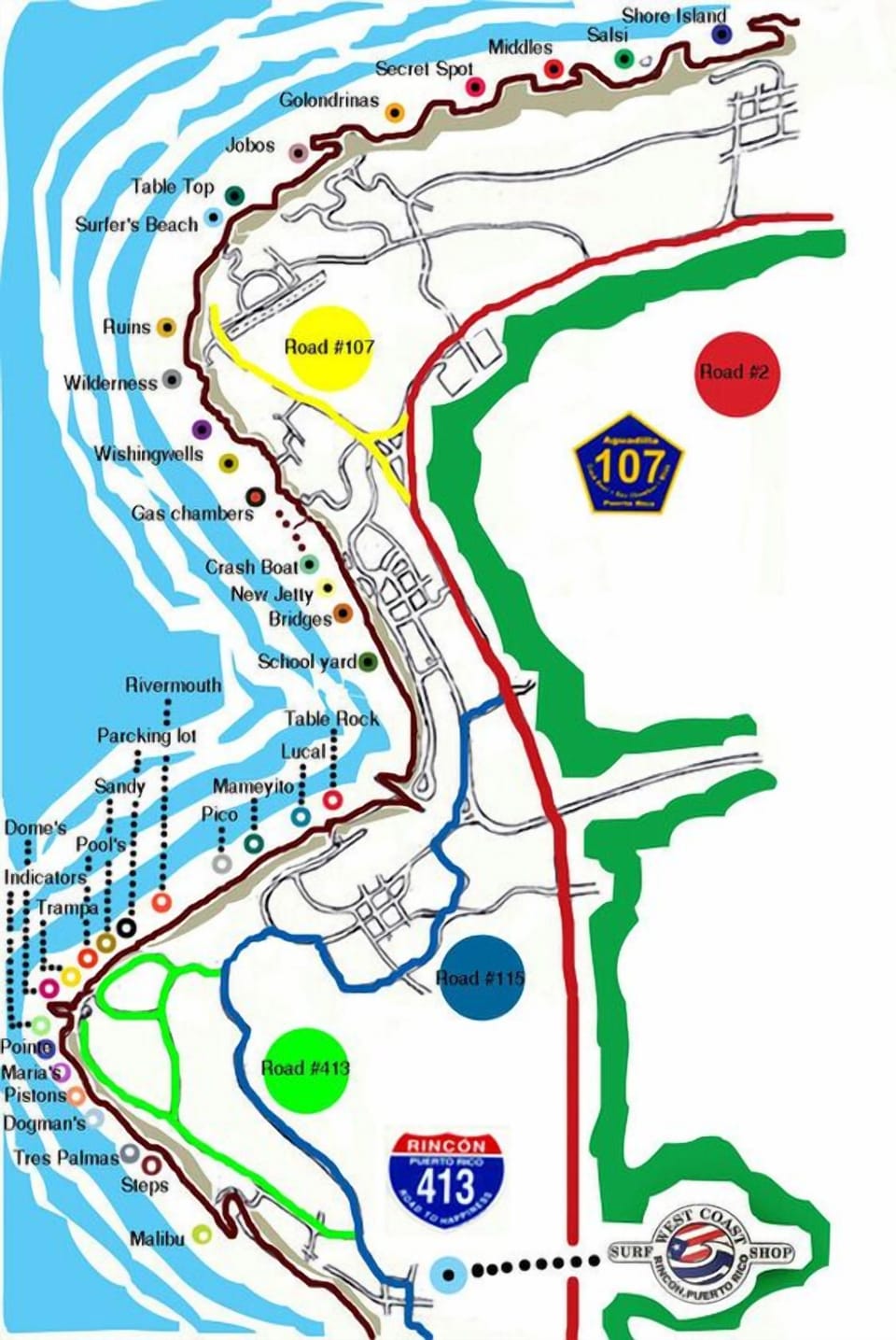 Local Adventure Map: Discover the best spots around Aguada for sun, surf, and unforgettable memories!