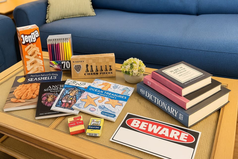 Games, cards, and coloring books for your enjoyment!
