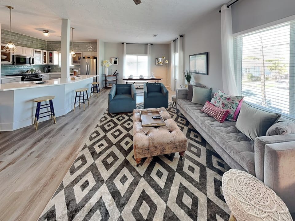 Open Concept Living Room, Kitchen, & Dining Area - Second Floor