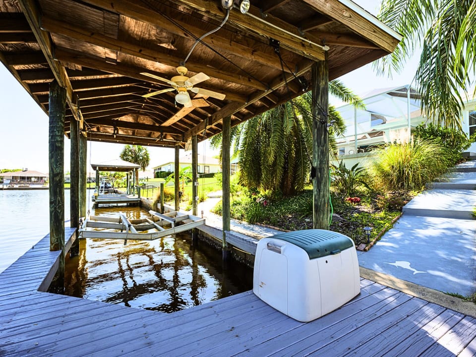 Private Covered Dock + Boat Lift