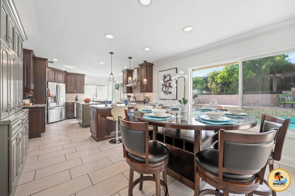 The open main living area layout makes serving and socializing effortless.