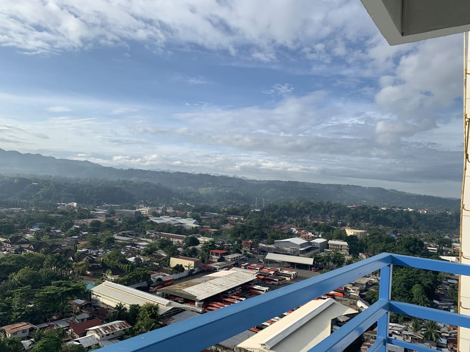 Balcony on bedroom 1 facing mountain view. Love the sun and fresh air.