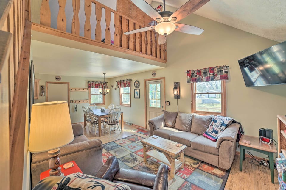 Roscommon Vacation Rental | 2BR | 1.5BA | 1,200 Sq Ft | 3 Steps to Access