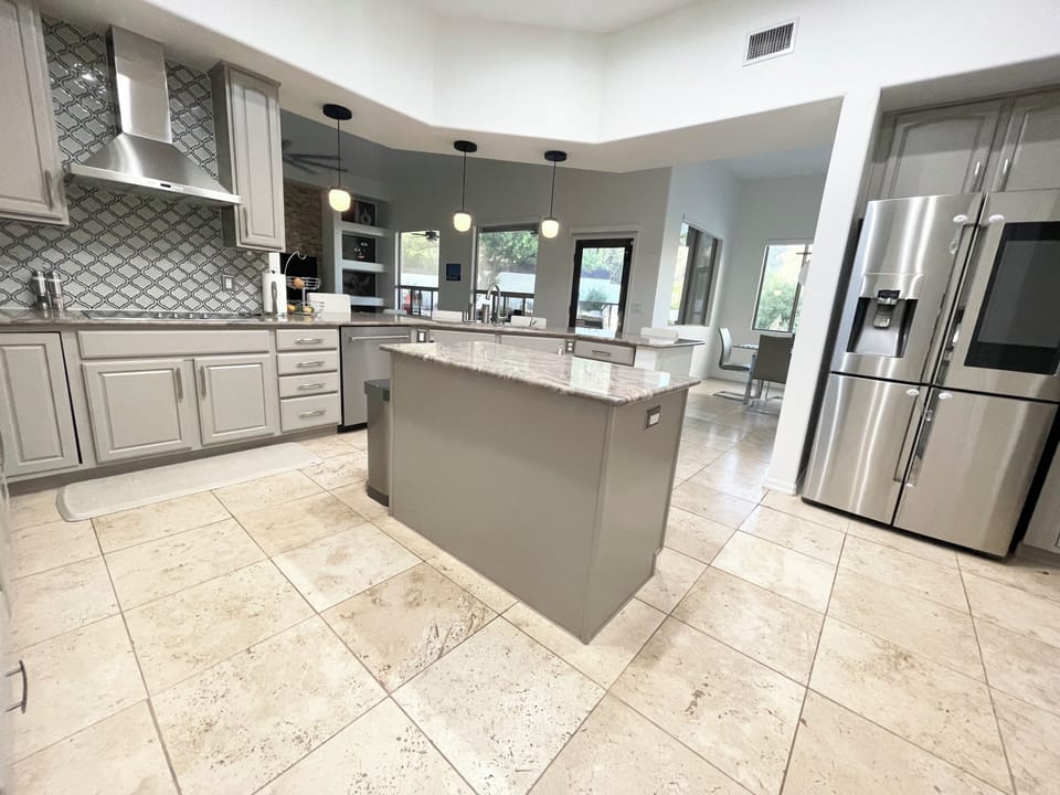 A kitchen big enough for multiple chefs.