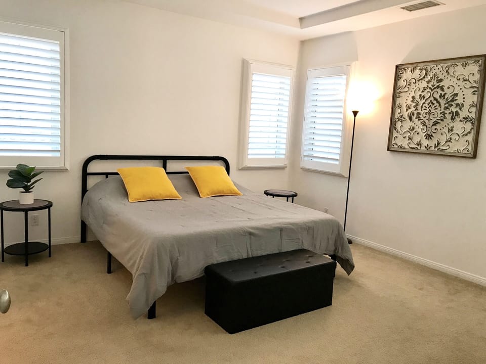 Master Bedroom: all new furniture; king-sized bed, new gel memory foam mattress