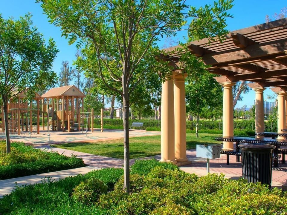 Community park and playground; BBQ dining area