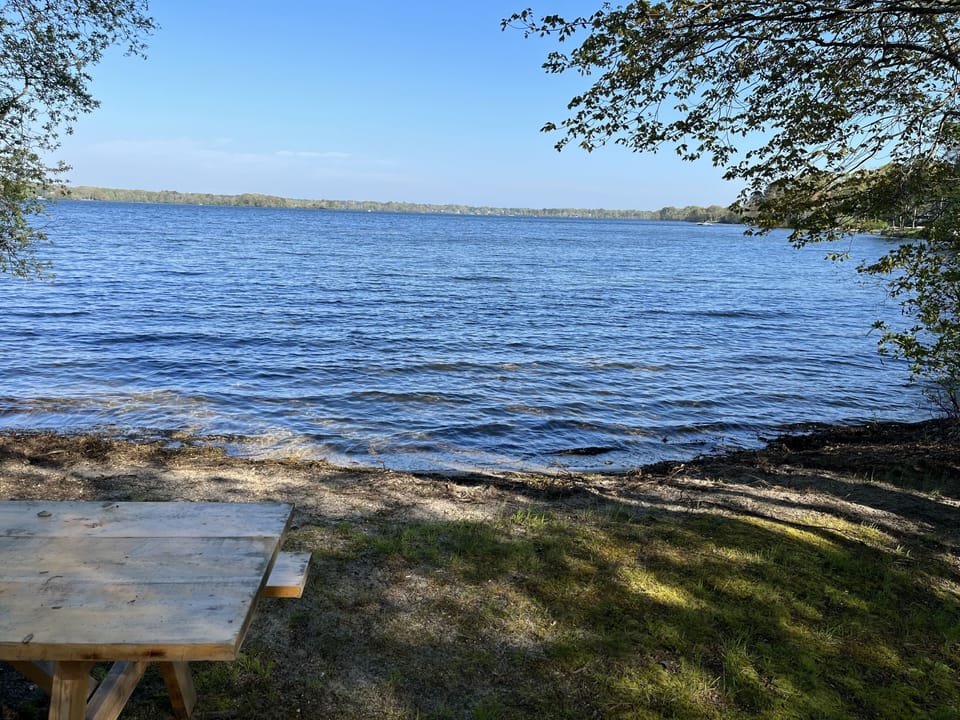 Small beach at end of private path