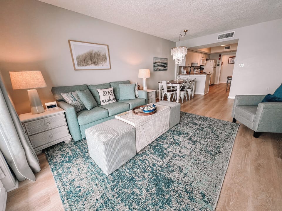 Enjoy the comforts of home in our inviting & beautifully decorated living area.