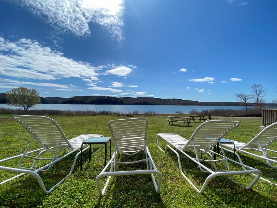 BACKYARD: This view won't get old!  Lake Shore has a very rare, flat walk-out path to Beaver Lake.