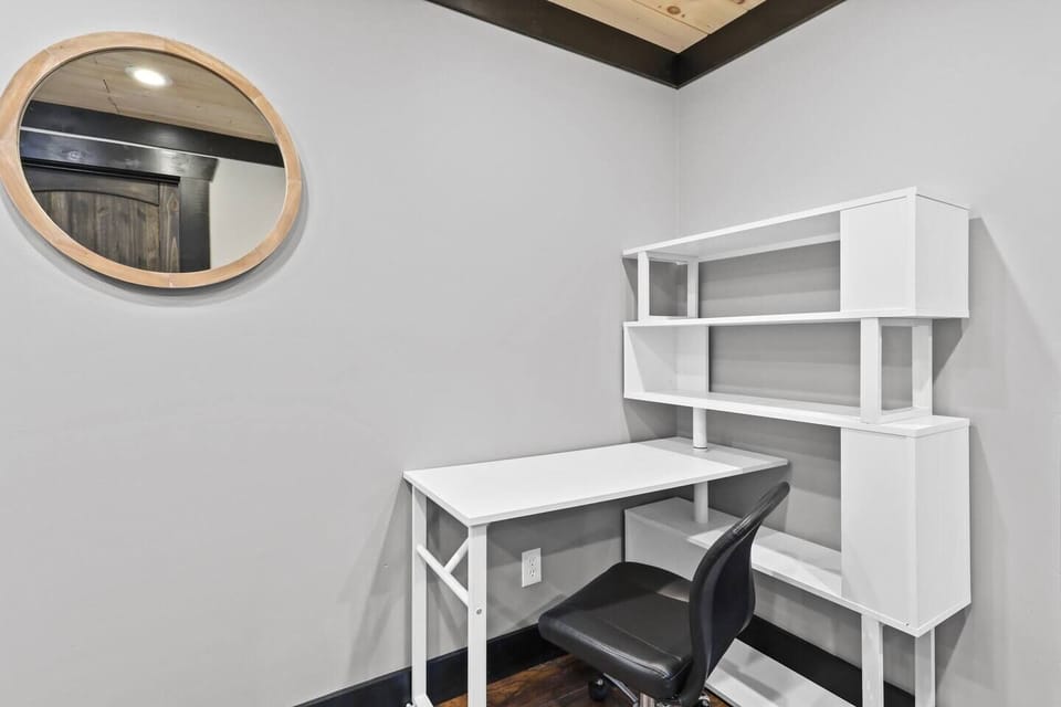 Downstairs workspace with Desk  and Chair