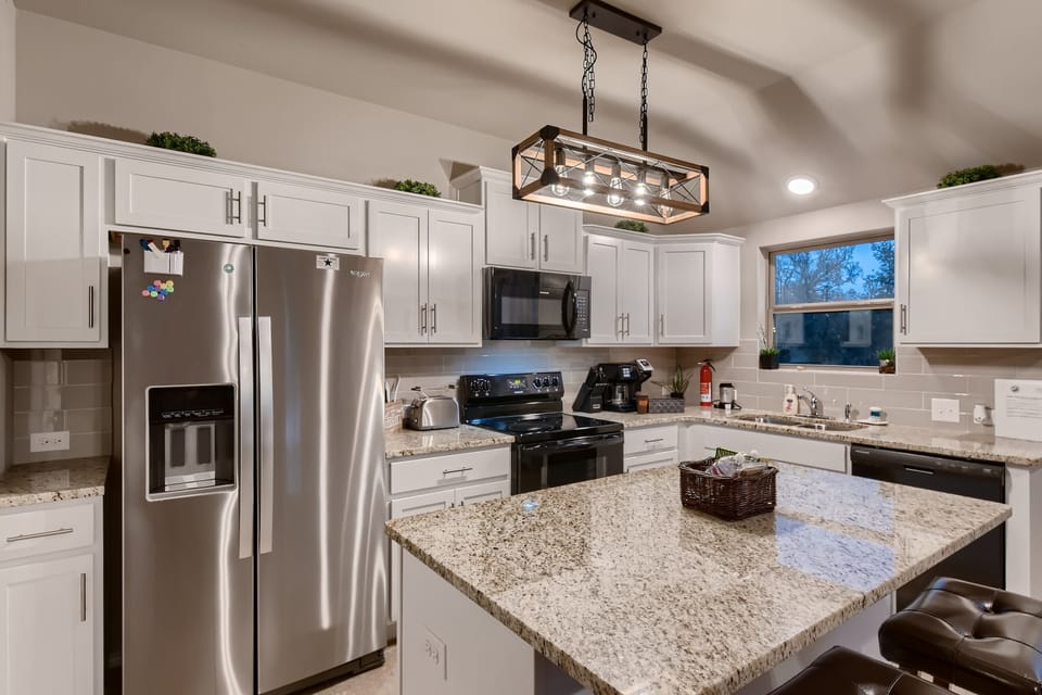 A nice welcome basket with little treats and bottled water. 
