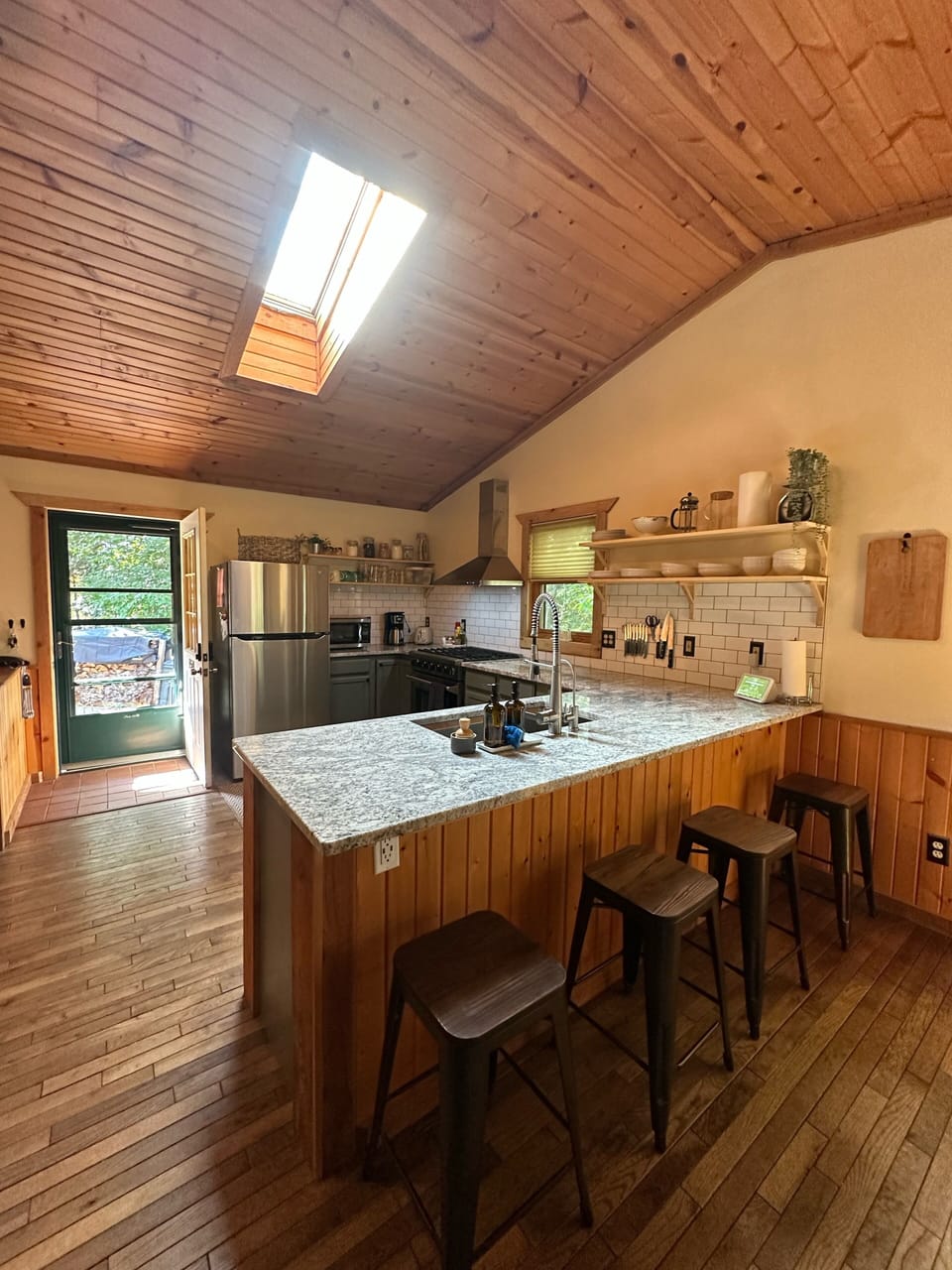 Breakfast bar kitchen seating.