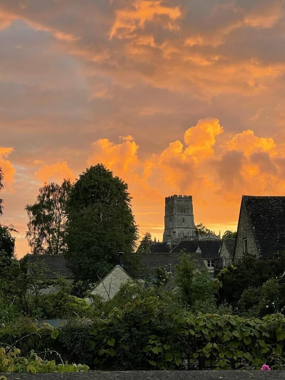 View from sitting room at sunset