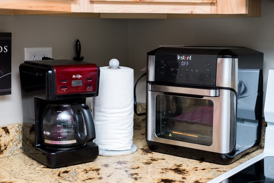 Coffee pot and Air Fryer.