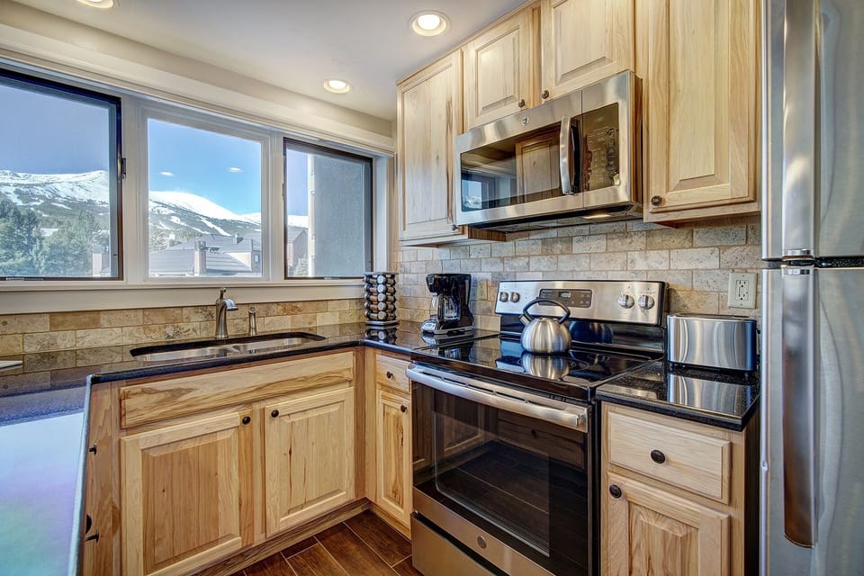 Enjoy a stunning view even as you make coffee or a home-cooked meal!