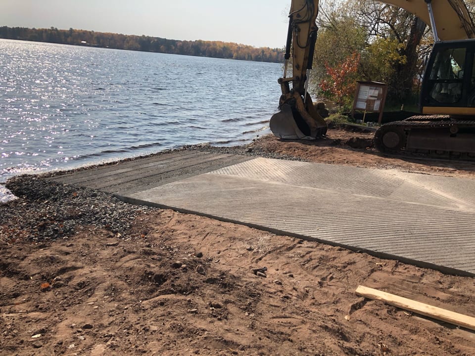 Boat launch walking distance away