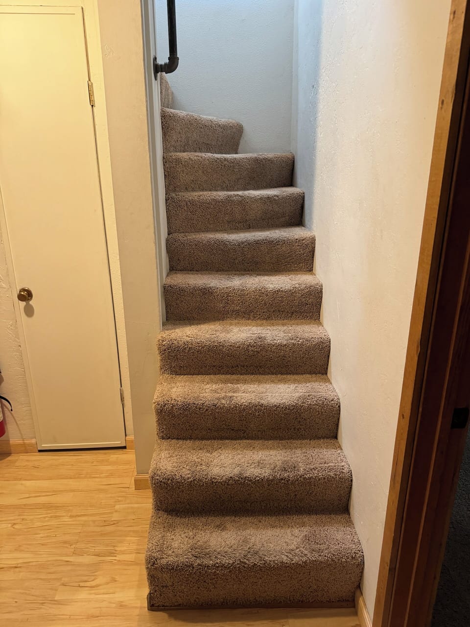 Inside stairs - steep and narrow