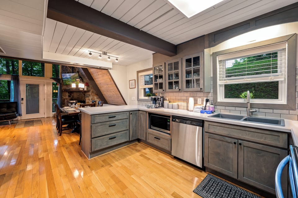 Kitchen, dining, and living areas are all very open and spacious for gathering!
