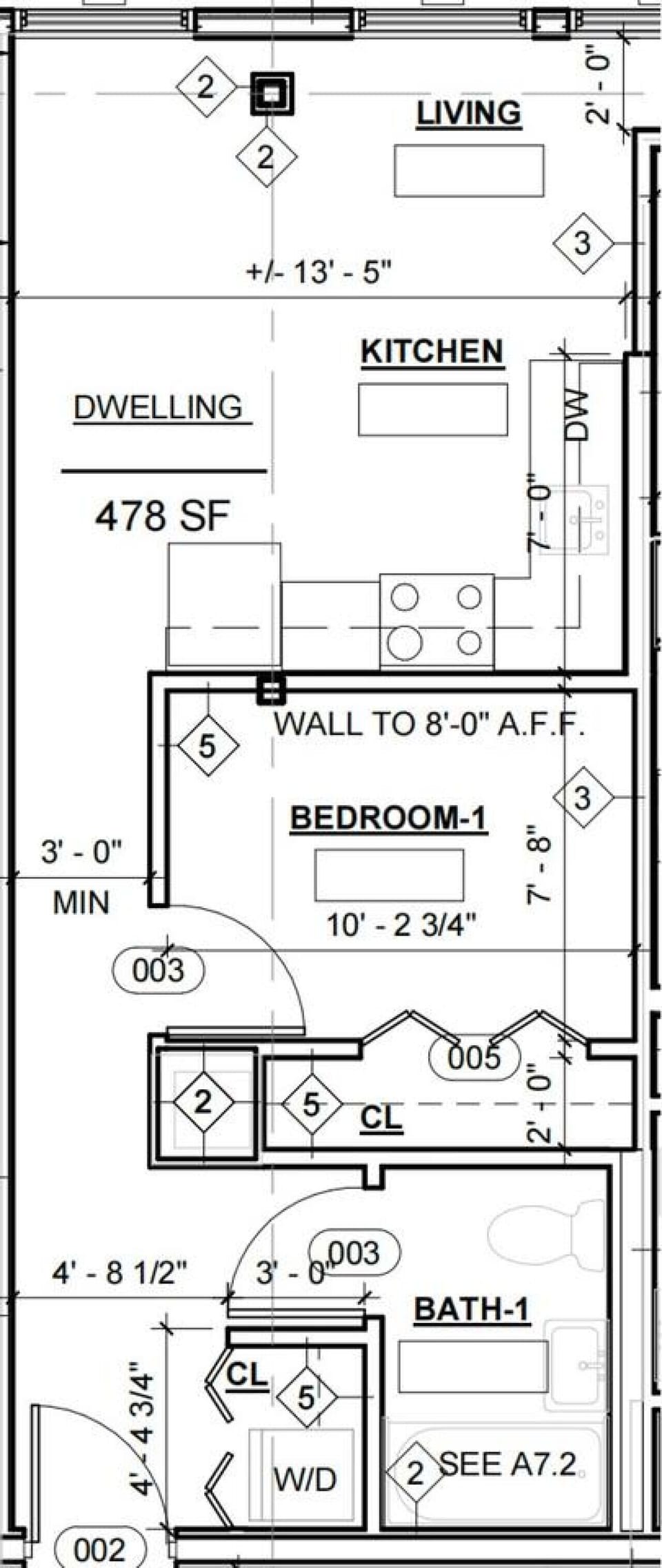 Unit floor plan.