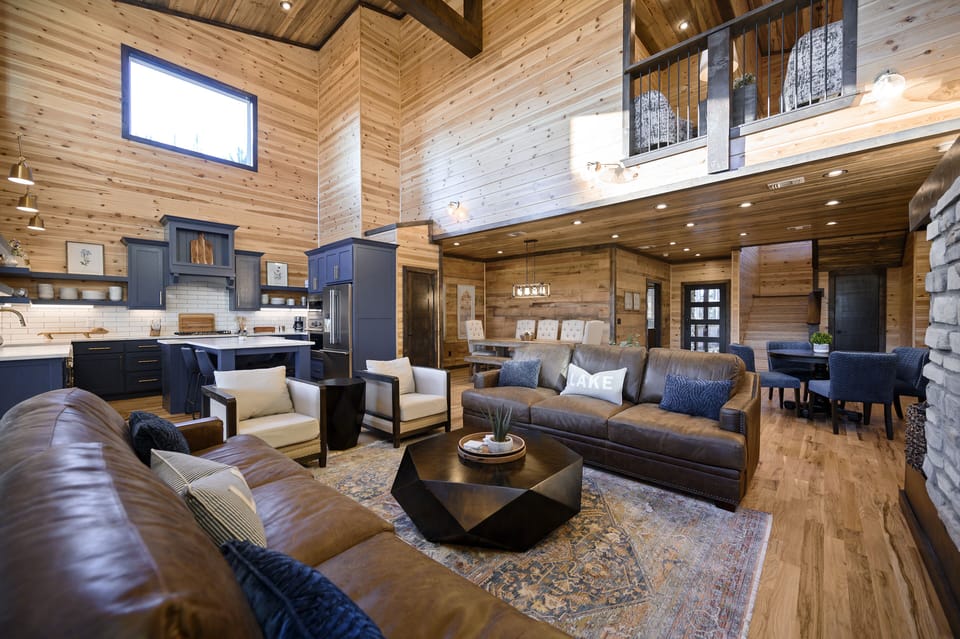 The open floor plan gives you easy access to the kitchen and dining area.