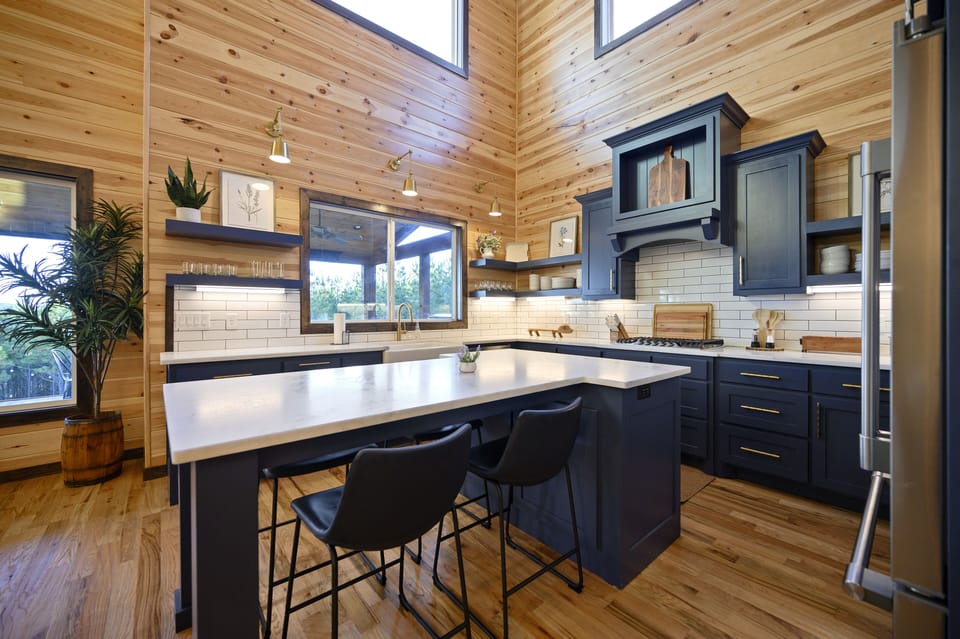 The bar offers 4 seats!