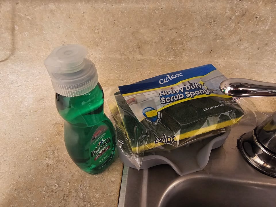 Fresh sponge provided for every booking.
