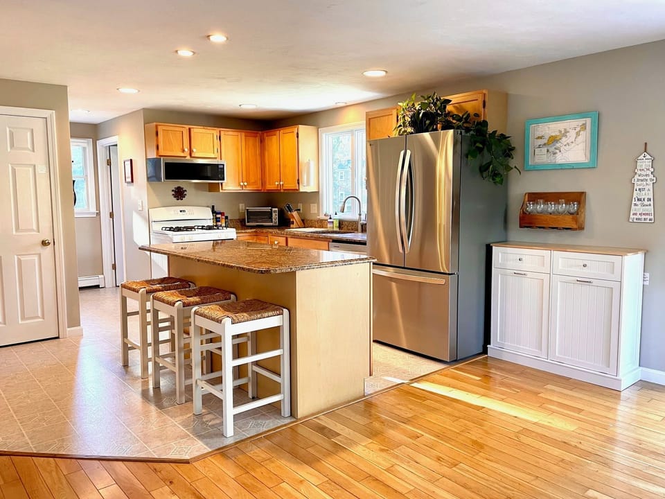 Open concept Kitchen connected to Dining Area & Living Room