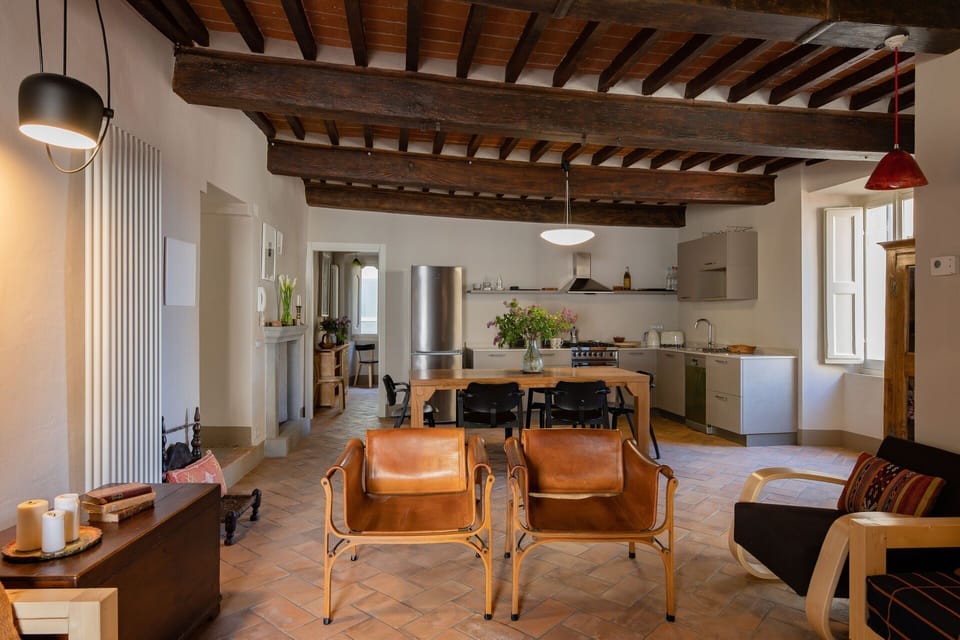 Living room and dining room