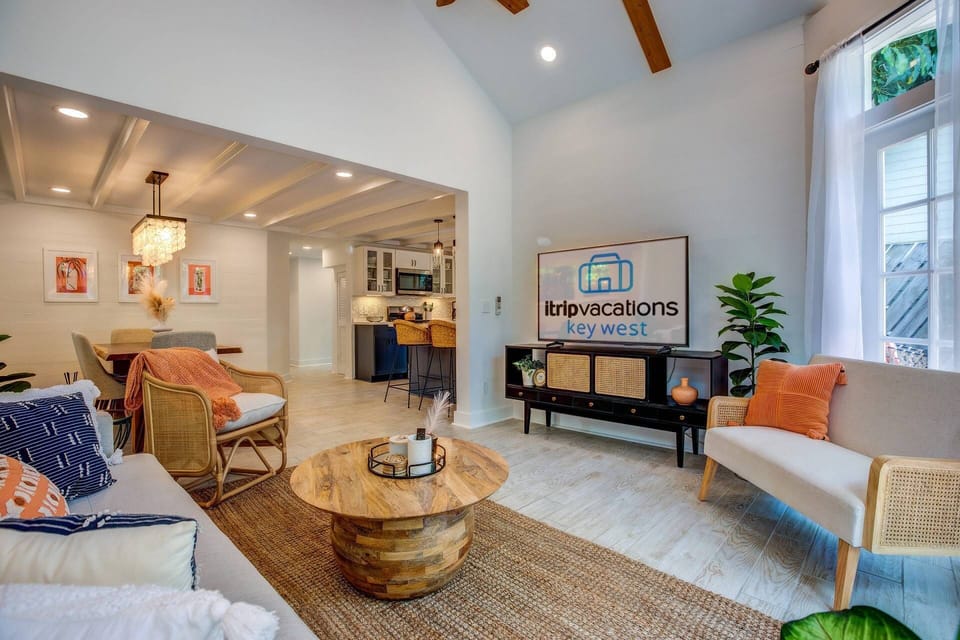 Relax and enjoy a movie in the cozy living area.