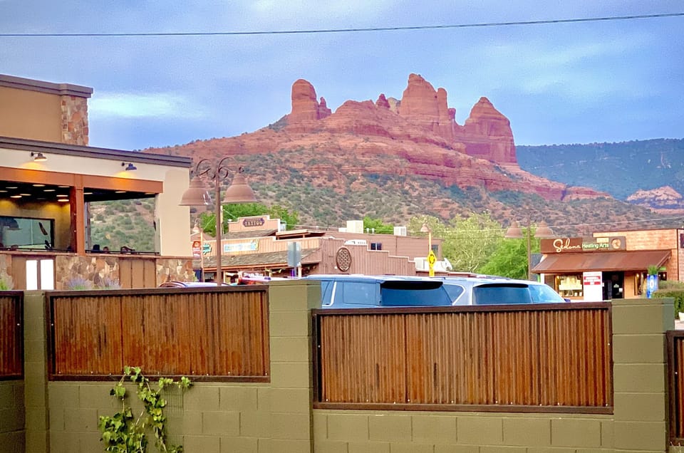 Red rock views from living room & front yard. Yup, that's Snoopy Rock!