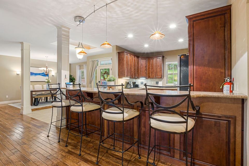 Breakfast bar seating to get the best views of what’s cookin