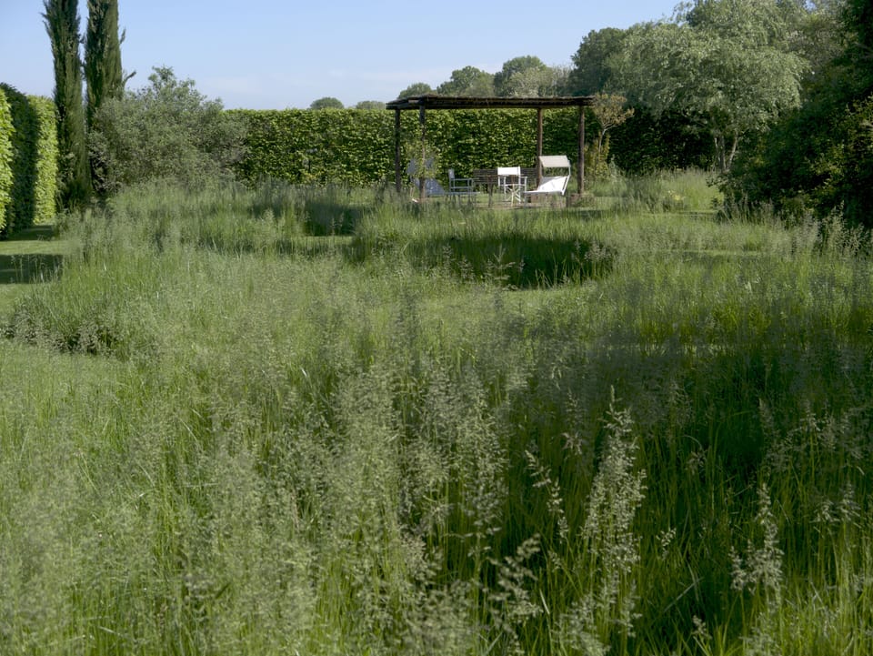 private garden on side of La Barchessa