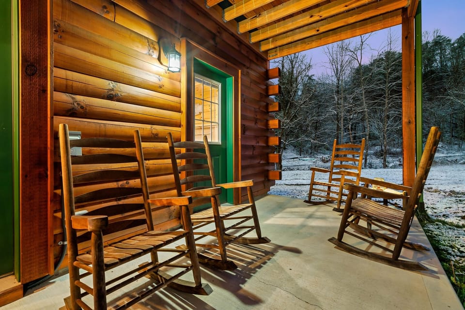 Relax in one of our comfy rocking chairs, breathe in the fresh mountain air, and enjoy the company of your guests as you share stories in this peaceful setting.