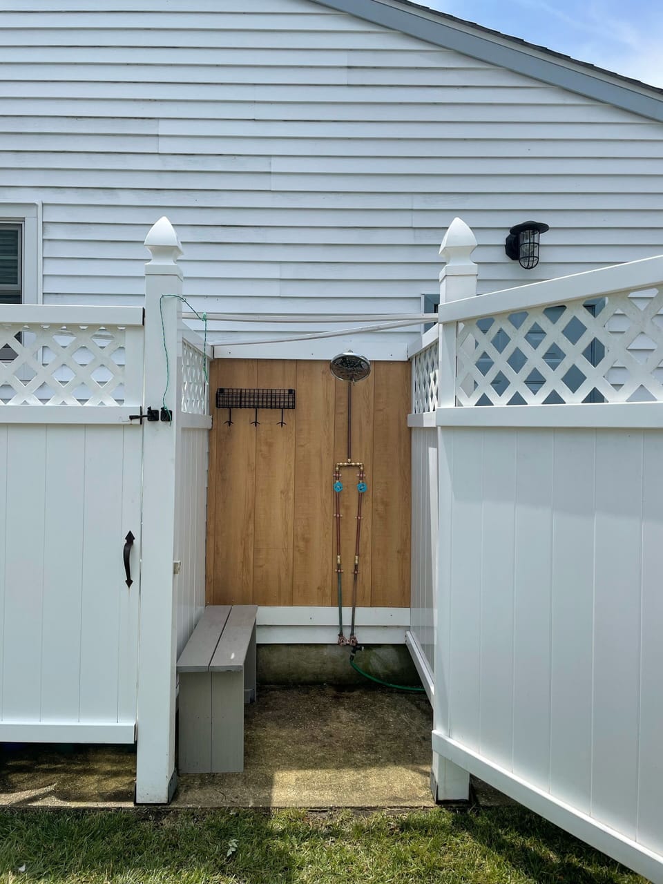 Brand new outdoor shower