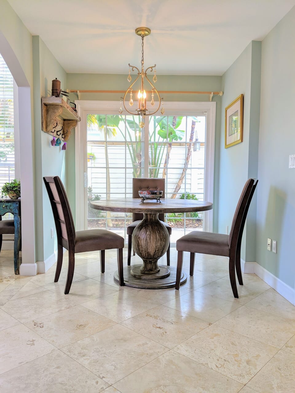 Breakfast room overlooking serene side yard!