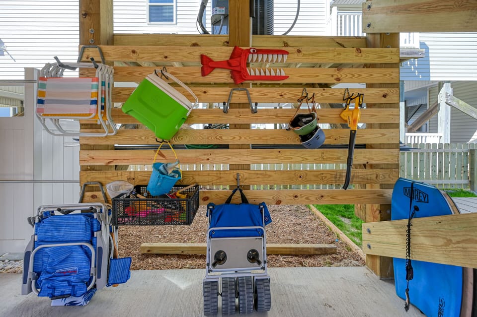 Wall of Beach Gear