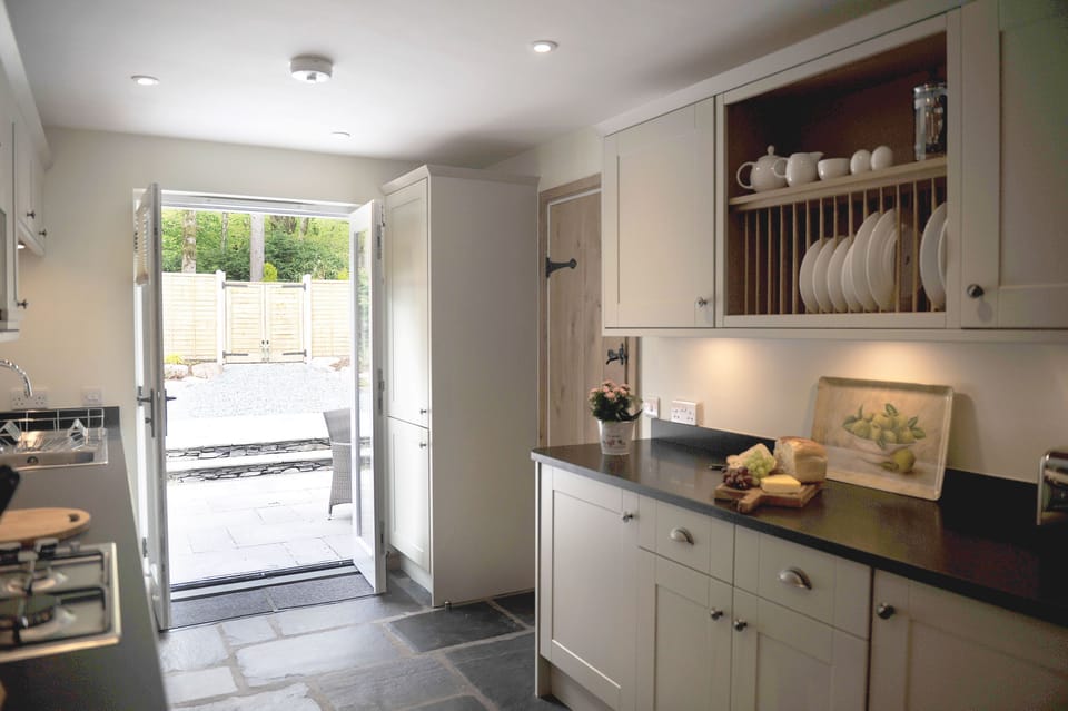 No. 2 The Forge kitchen with door to rear garden