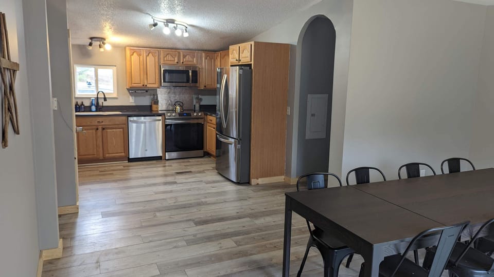 Huge dining space right off the kitchen!
Fireplace is decorative & non-working.