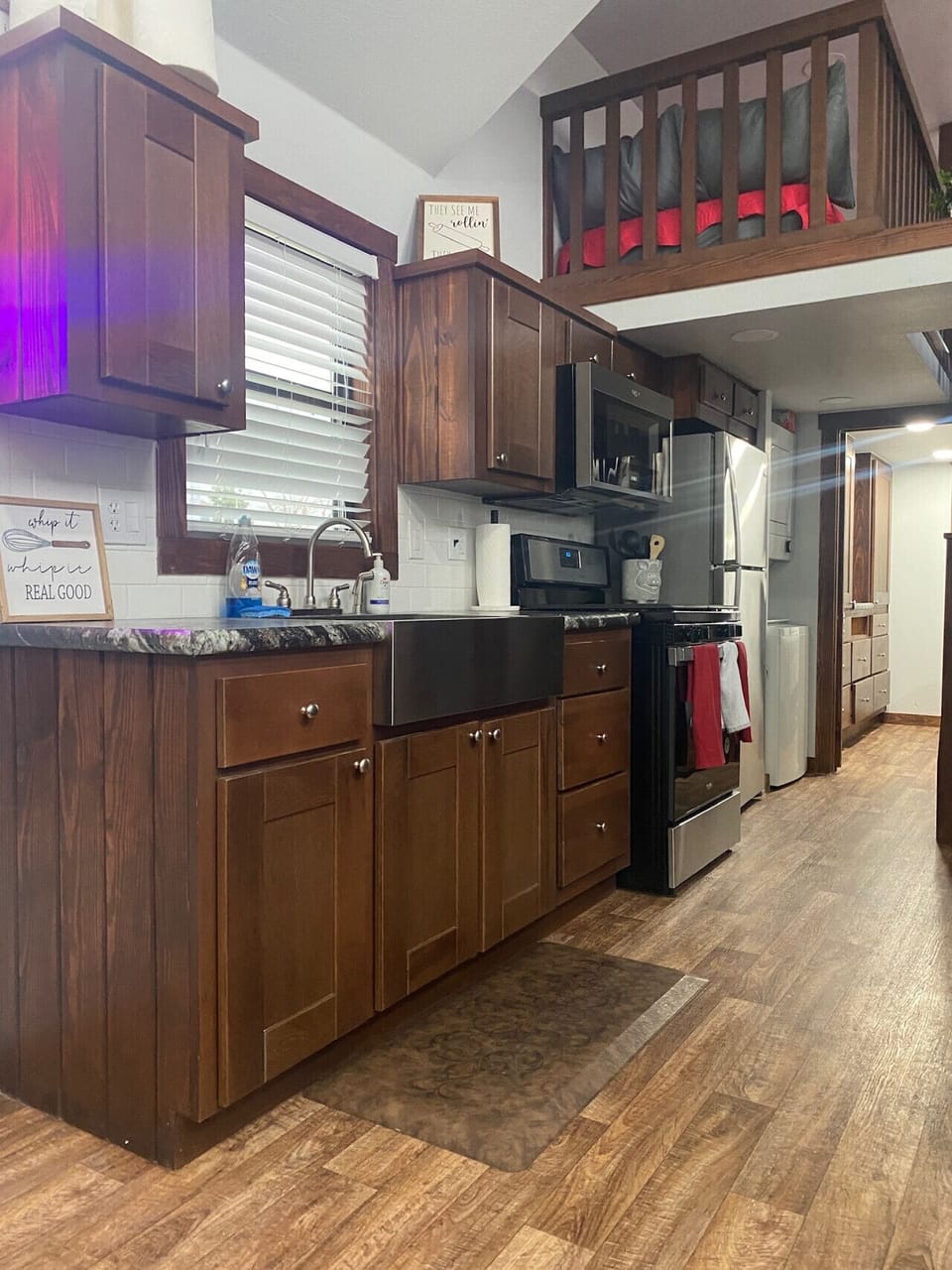 Kitchen in the tiny house, Austin Music