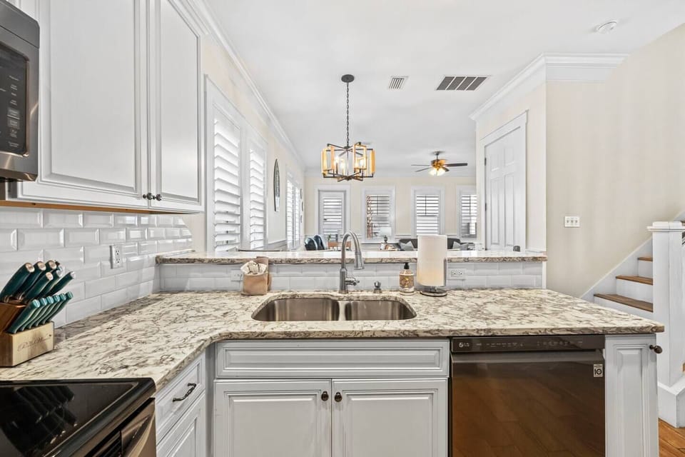 The main level is completely open making spending time together easy