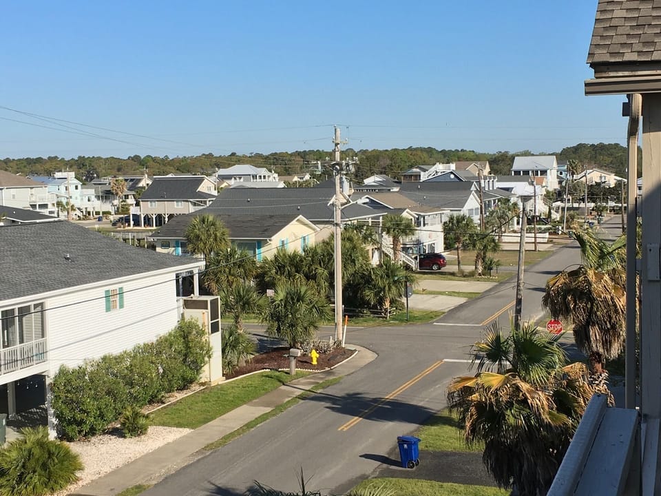 A scenic view of Cherry Grove from the front deck.