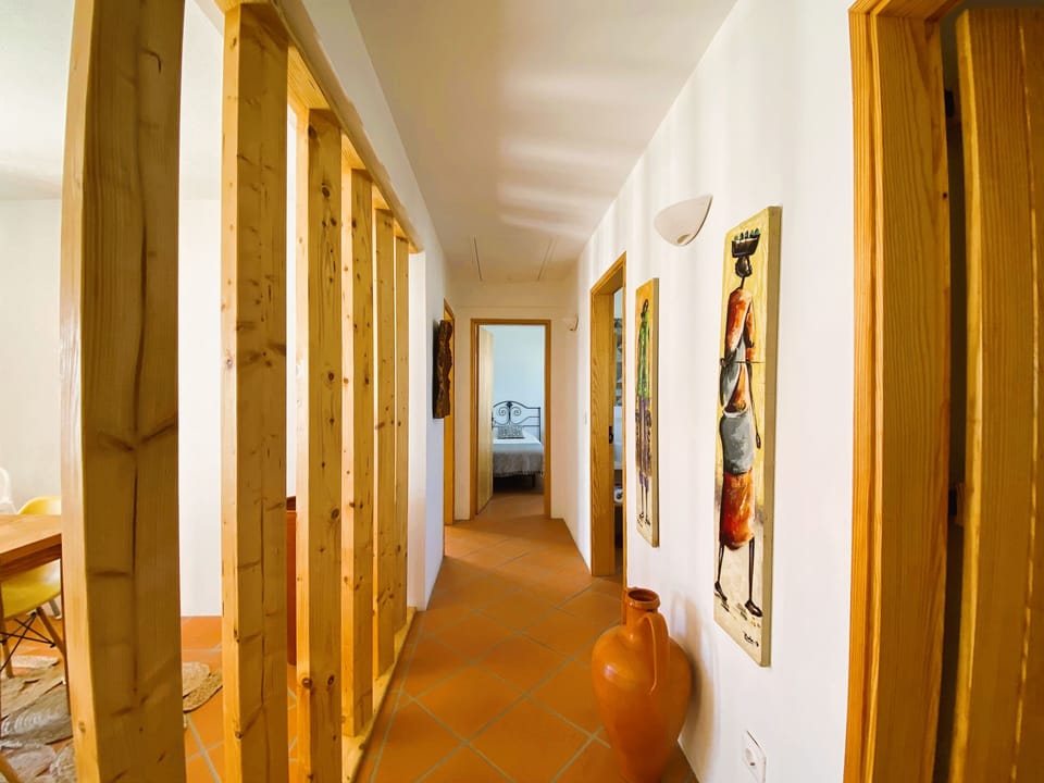 Corredor de acesso aos quartos
