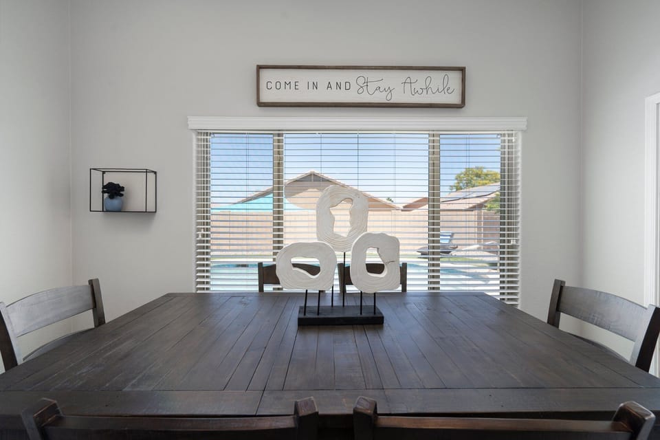 Dining table with seating for 6